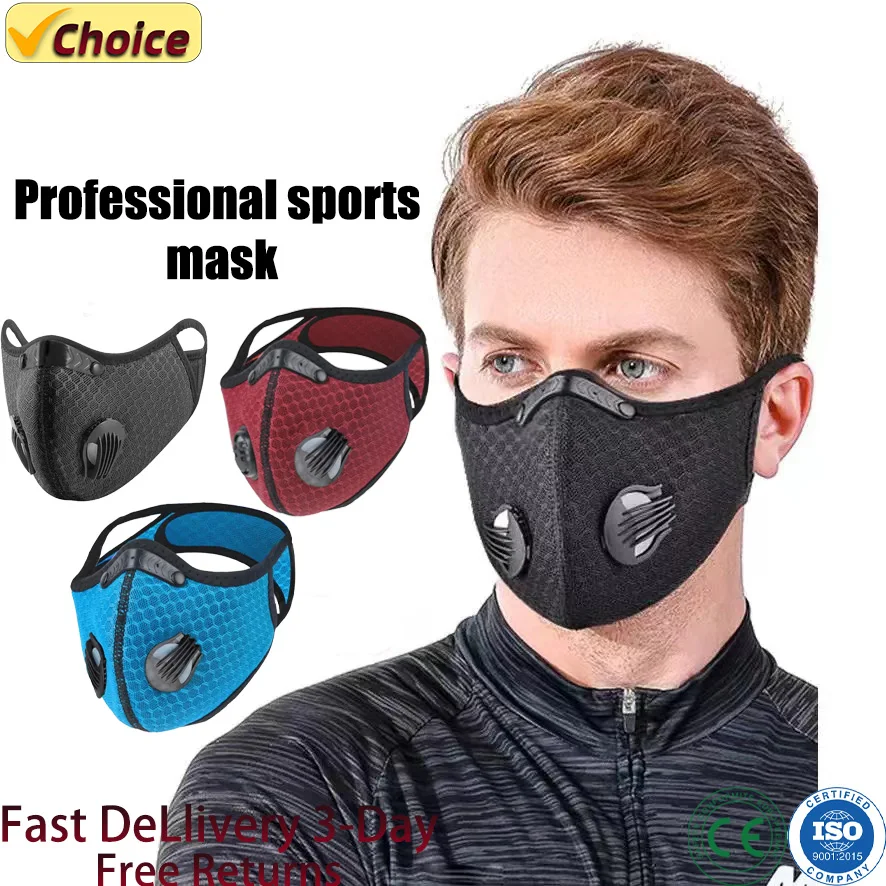 2024 nuova maschera da ciclismo con maschera filtrante a carbone attivo PM2.5 maschera sportiva lavabile Anti-inquinamento maschera da allenamento