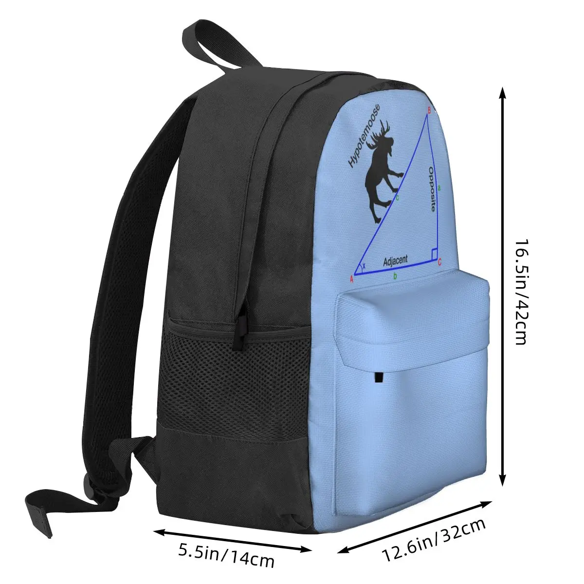 Hypotemoose, Math Humor. Sticker Backpack Hot Sale Daypack Large Capacity BookBag School Bag Shoulder Bags for Men Women