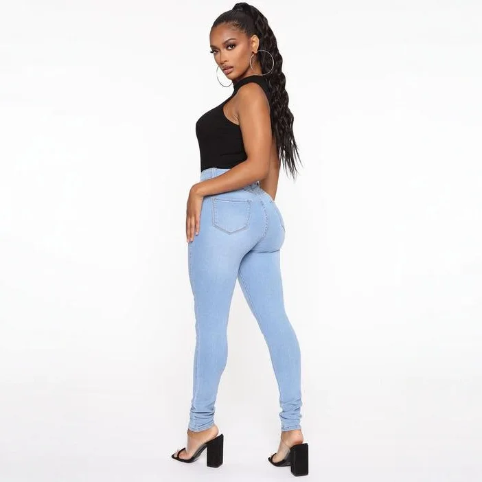 Women High Waist Skinny Jeans Stretch Slim Fit Pencil Denim Pants Classic  Butt Lifting Bodycon Jeans Daily Casual Lady Trousers