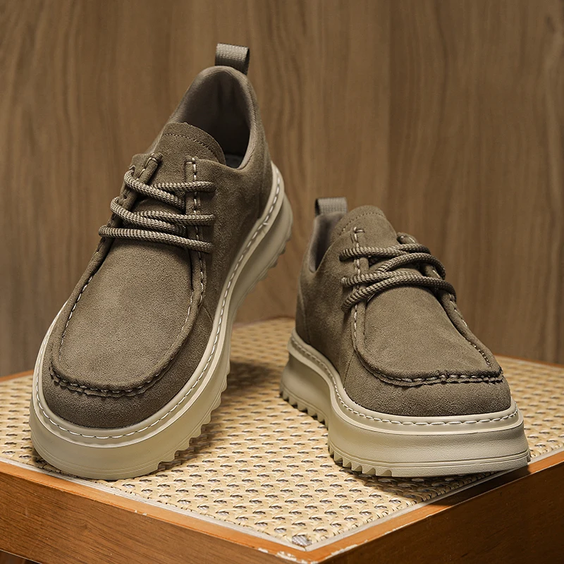 

Simple Comfortable Fashionable Low Cut Mens Casual Leather Shoes Quality Thick Soled Anti Slip Outdoor Travel Shoes Oxford Shoes