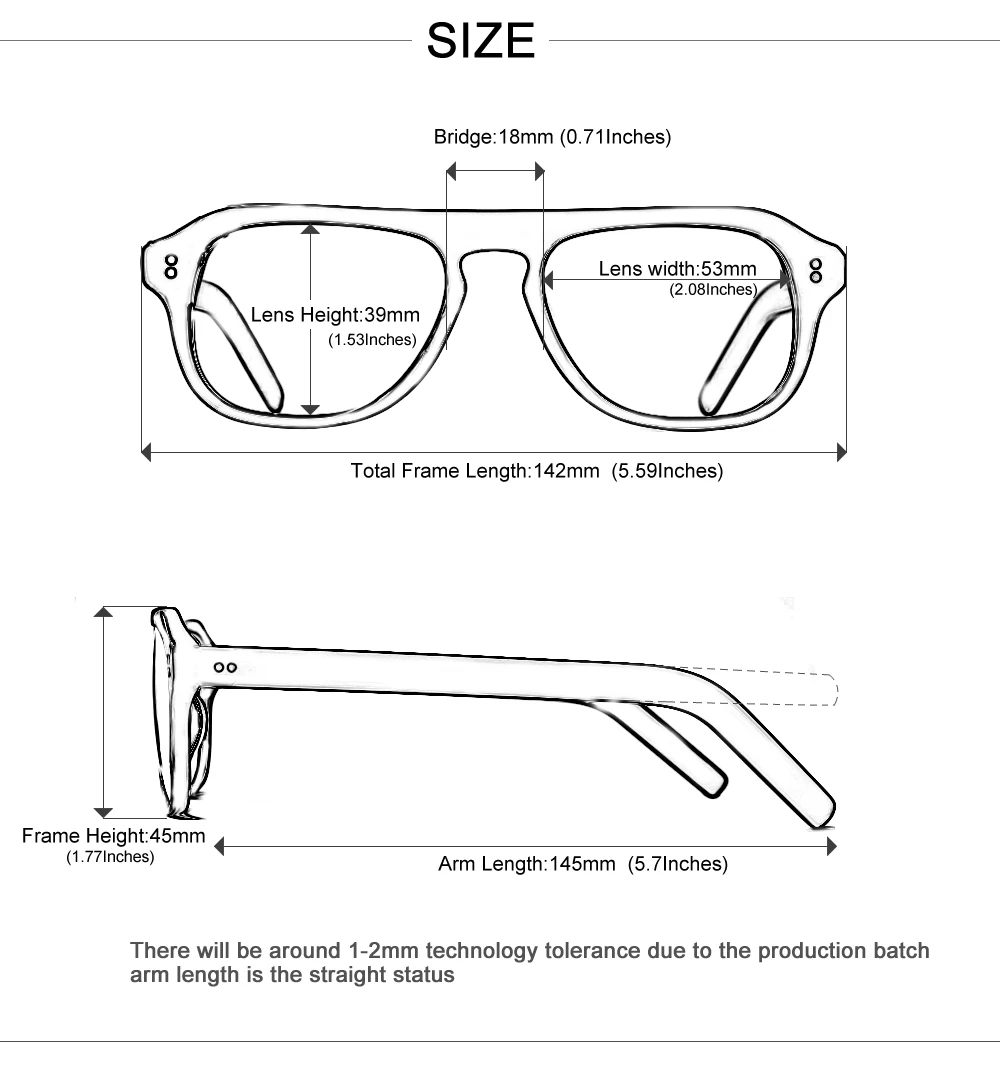 Vintage Piloten-Brillengestell für Herren, Myopie, verschreibungspflichtige Brille, handgefertigt, klassisch, Schlüsselloch-Acetat-Brille, Marineblau – Detail 4