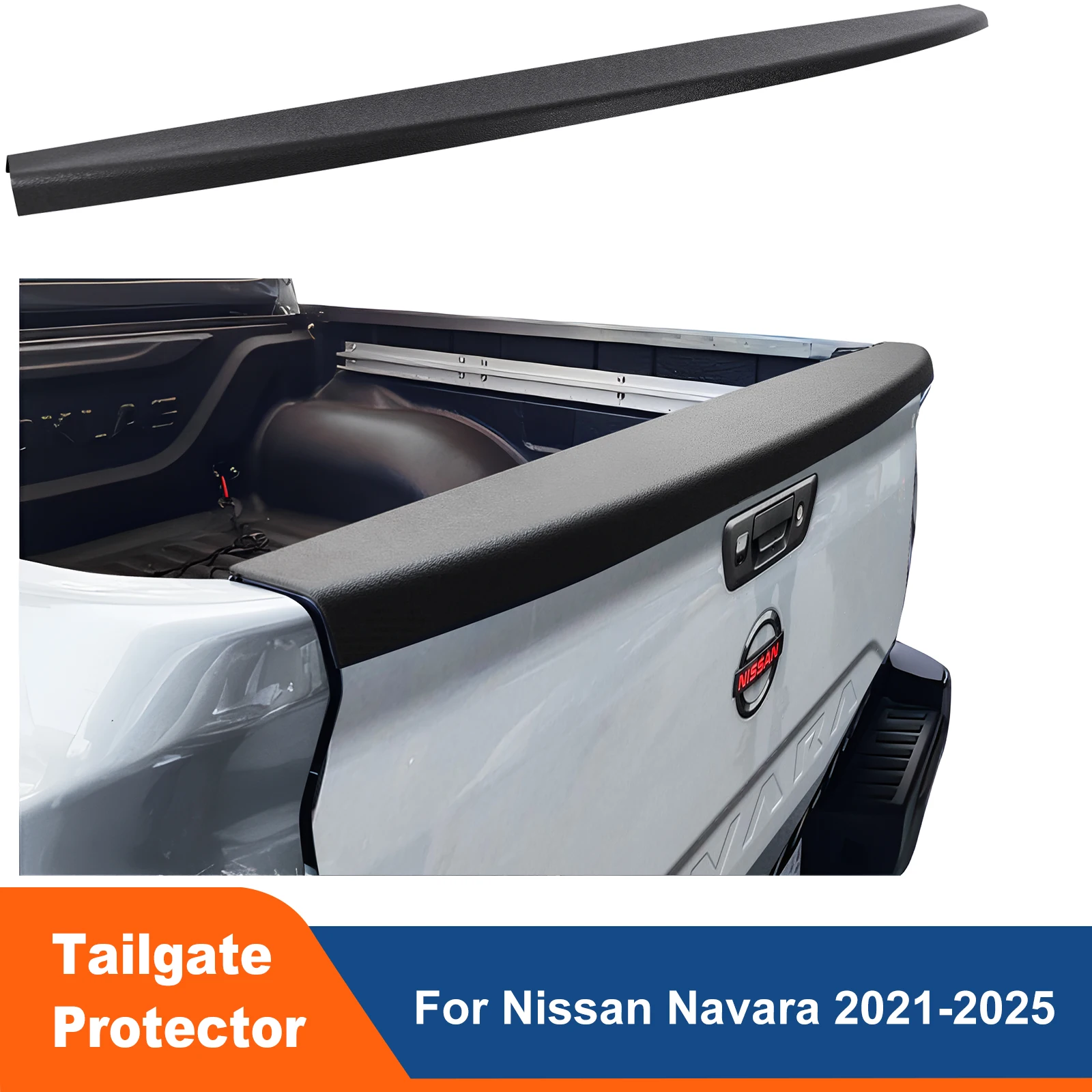 

Чехол на заднюю дверь для Nissan Navara 2021 2022 2023, матовая черная защитная накладка на заднюю дверь, автозапчасти, аксессуары для стайлинга автомобилей