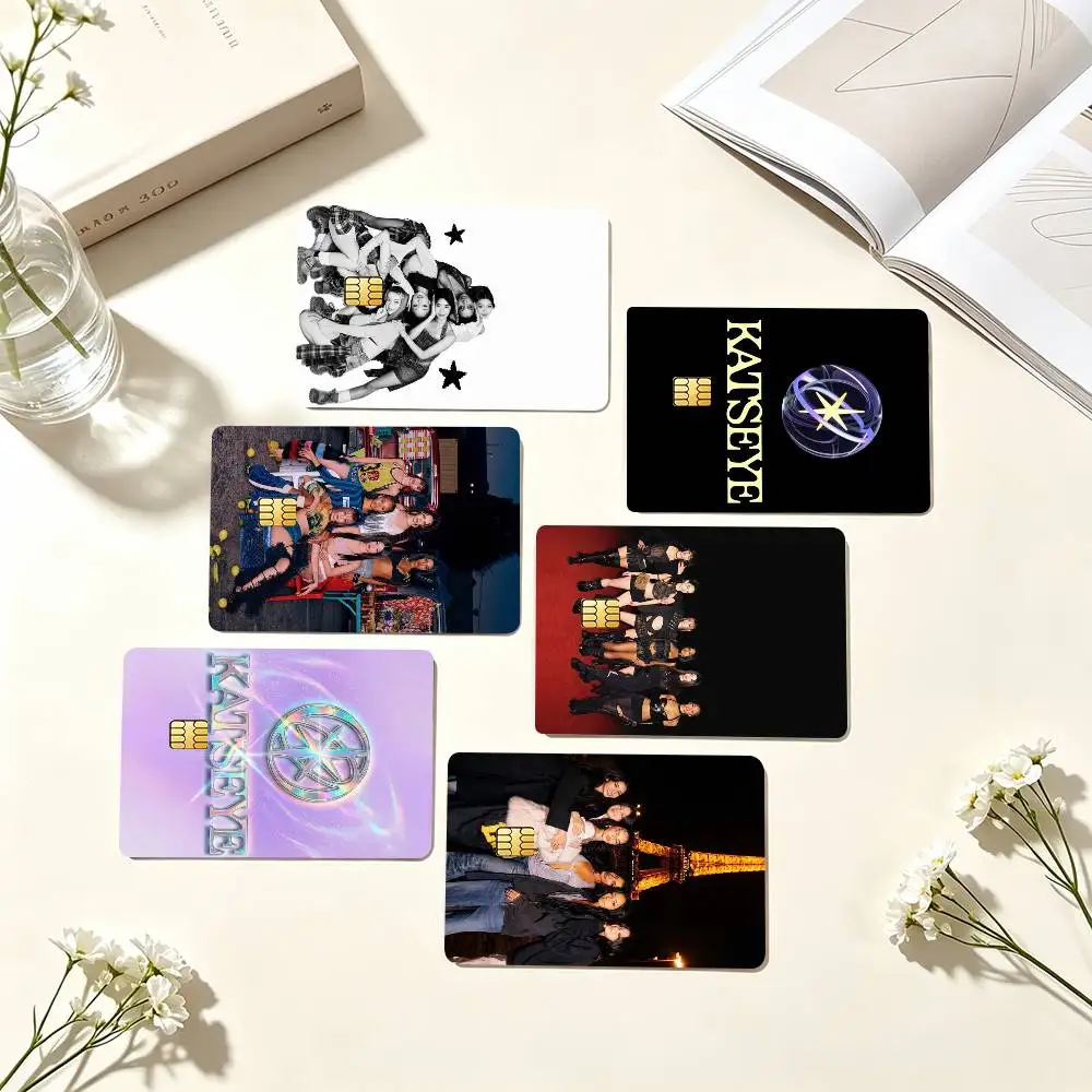KATSEYE KPOP  K Pop Credit Card HD Stickers Game Card Decal Small Chip Waterproof Sticker Gift