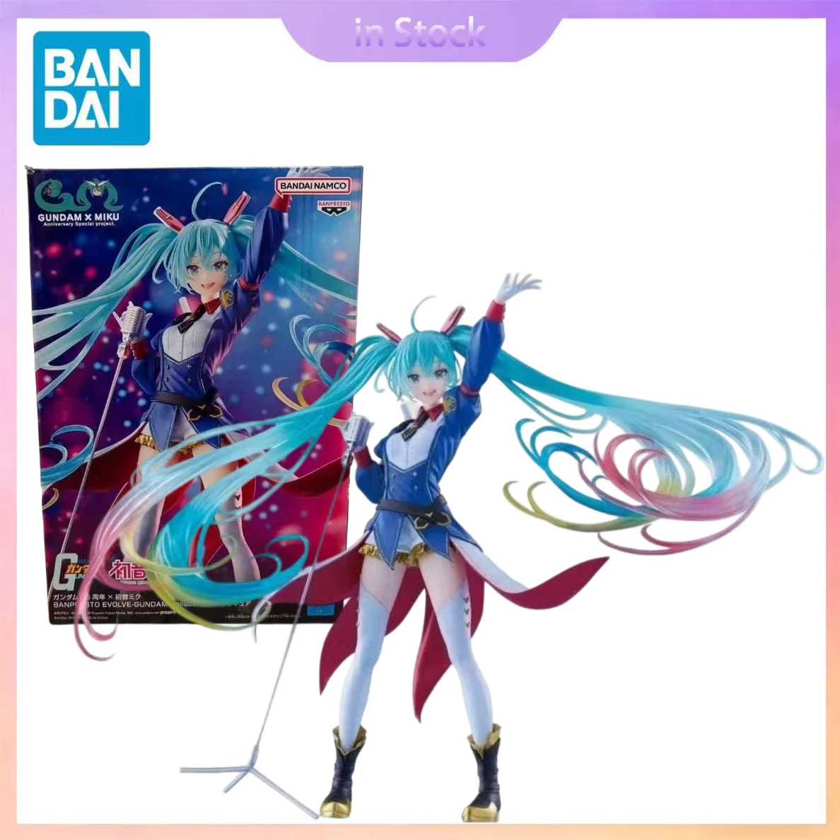 

Оригинальная коллекционная фигурка Bandai Hatsune Miku к 45-летию, серия CuteAnime, модель Gundam, в наличии