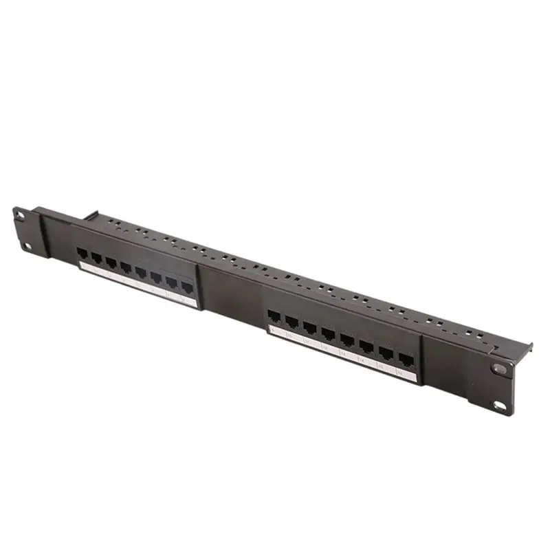 X64A-16-Port Cat-6 Network Patch Panel Rackmount -Through Patch Panel Straight-Through Patch Panel Overhead Patch Panel