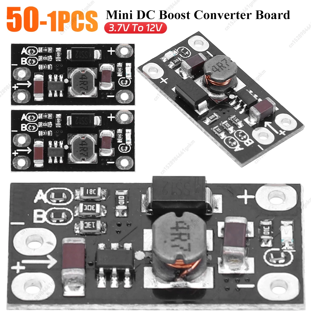 

3.7V To 12V Mini DC Boost Converter Board Lithium Battery Boost DC Step Up Module Voltage Boost Module Step Up Board