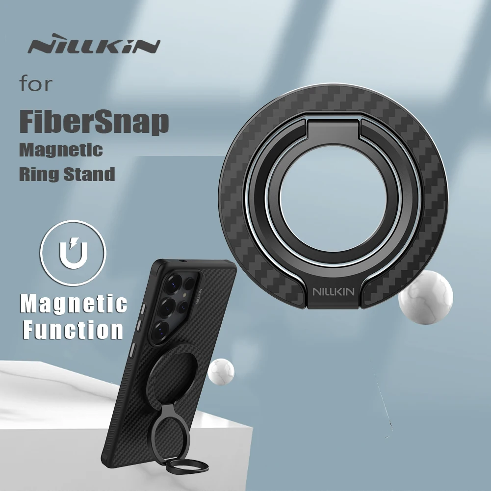 

Nillkin FiberSnap Magnetic Ring Stand for iPhone 16 15 14 13 12 Pro Max Strong Magnet Holder for SamsungS21 S22 S23 S24 S25Ultra