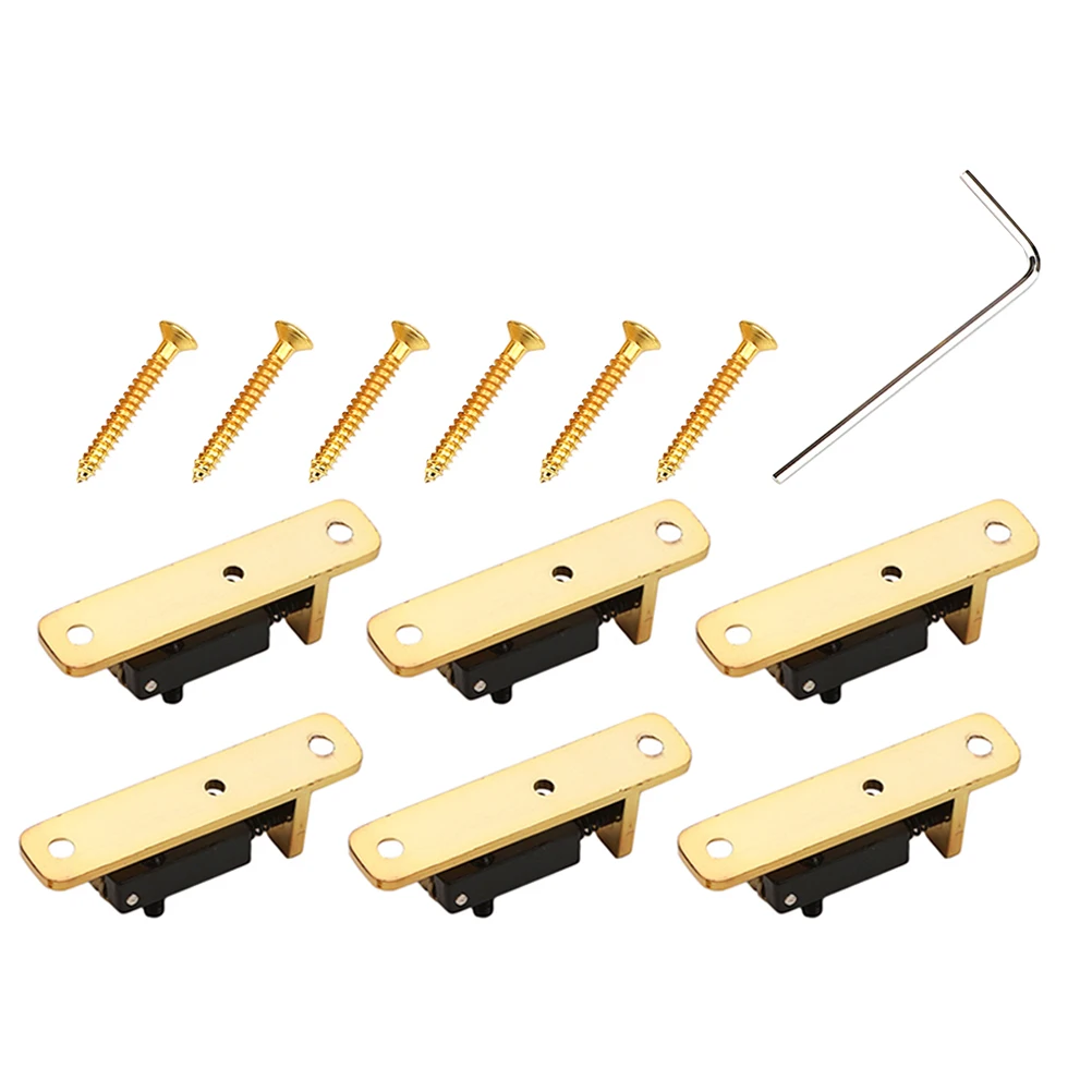 

3 Pcs Guitar Bridge Set Replacement Electric for Accessories Parts Saddle Metal