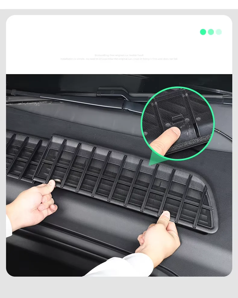 For Tesla Model Y 2020-2024 Accessories Air Intake Cabin Debris Filter Air Inlet Vent Cover