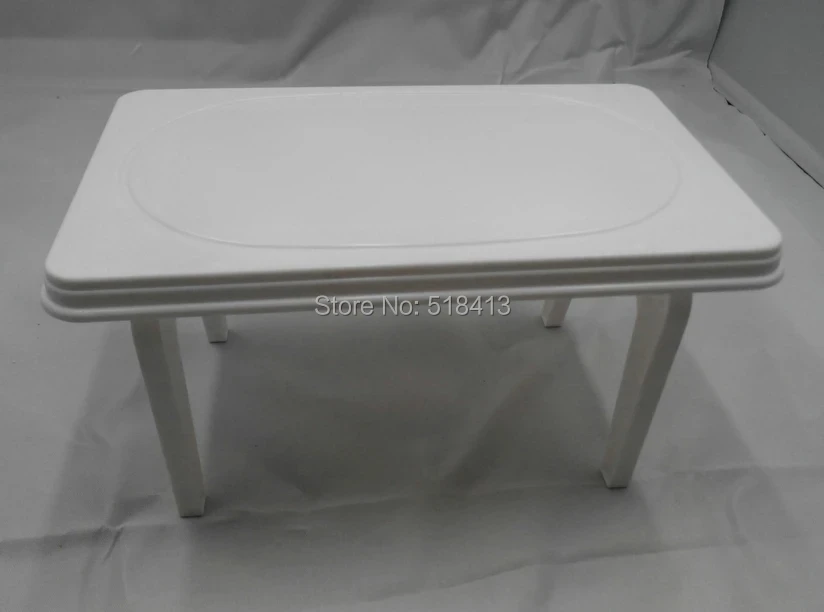 table for dolls House White Table Children Baby Suit Furniture Accessories Fashion Girls Plastic