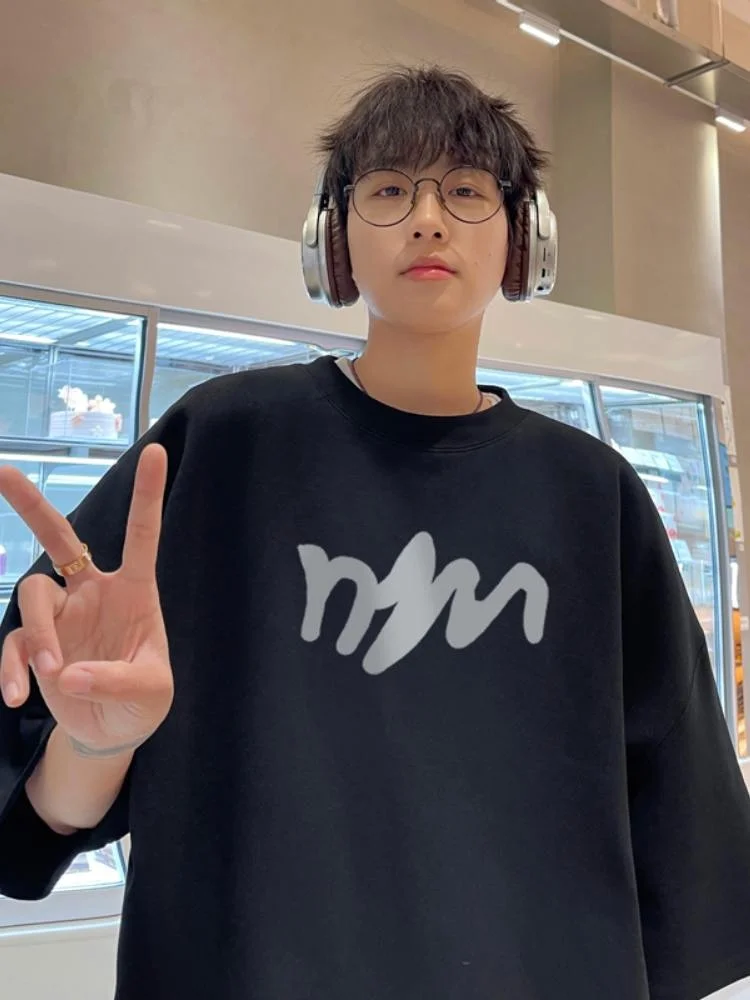 

Pure Cotton ort Sve T-irt Men's Summer 2024 Loose Fit Casual round Ne f Sve Top Breathable Comfortable Faion...