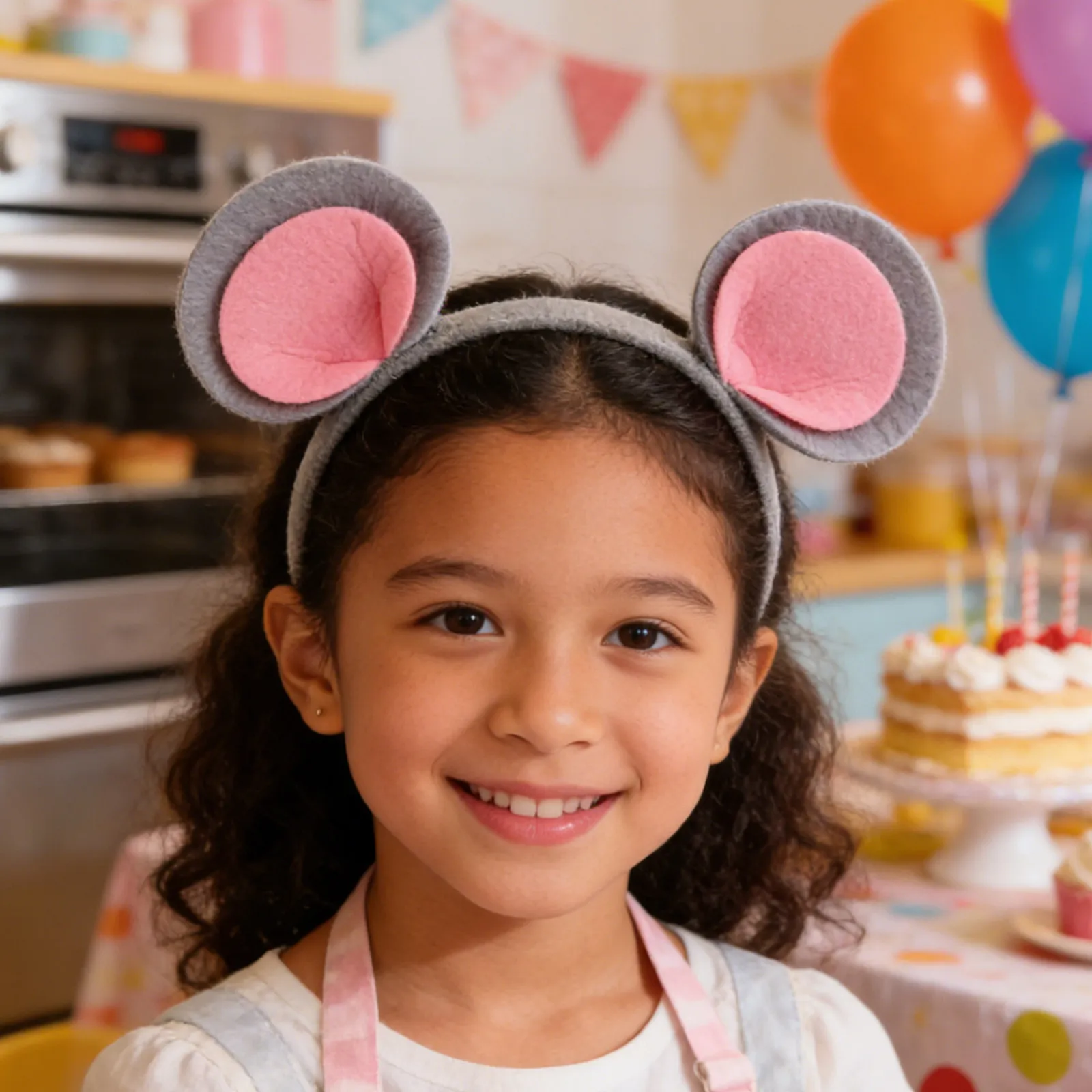 

Набор из 3-х детских повязок на голову с ушками мышки, мультяшные повязки с ушками животных для дня рождения, косплея, аксессуары для костюмов, мини-ушки мышки для девочек