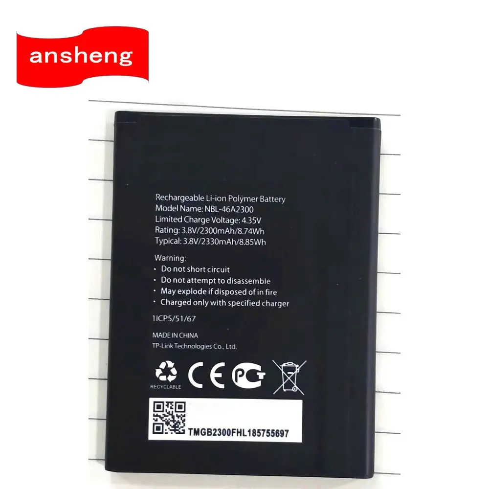 

Original 3.8V 2330mAh NBL-46A2300 Battery For TP-link Neffos C7A TP705A TP705C Smart Phone