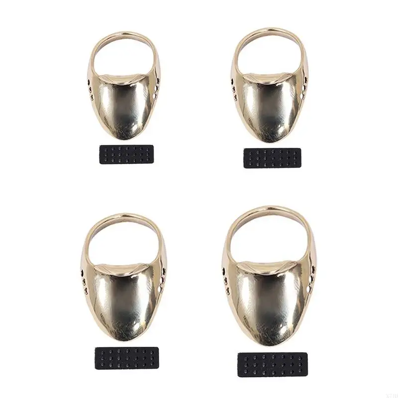 

X7JD Brass Thumb Finger Guard Buckle Ring Tool Bow Protector Gear
