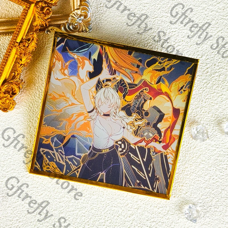 

Wuthering Waves Zani Breastpin Coloured Paper Emblem Mirror-like Badge Brooch Grating Color Cosplay Set Gifts