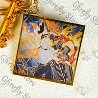 Wuthering Waves Zani Breastpin Coloured Paper Emblem Mirror-like Badge  Brooch Grating Color  Cosplay Set Gifts
