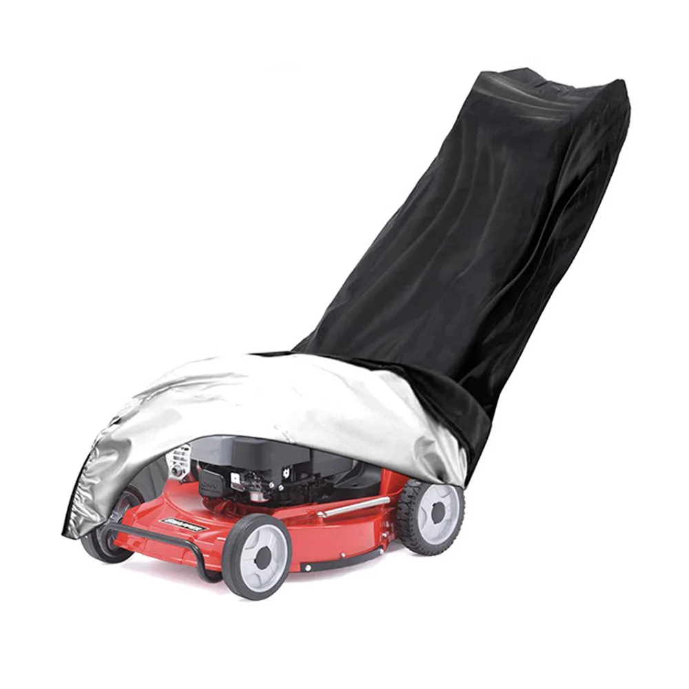 210D Oxford Fabric Lawn Mower Cover Waterproof Dustproof Universal Fit Push Mower Protector for Storage NA117