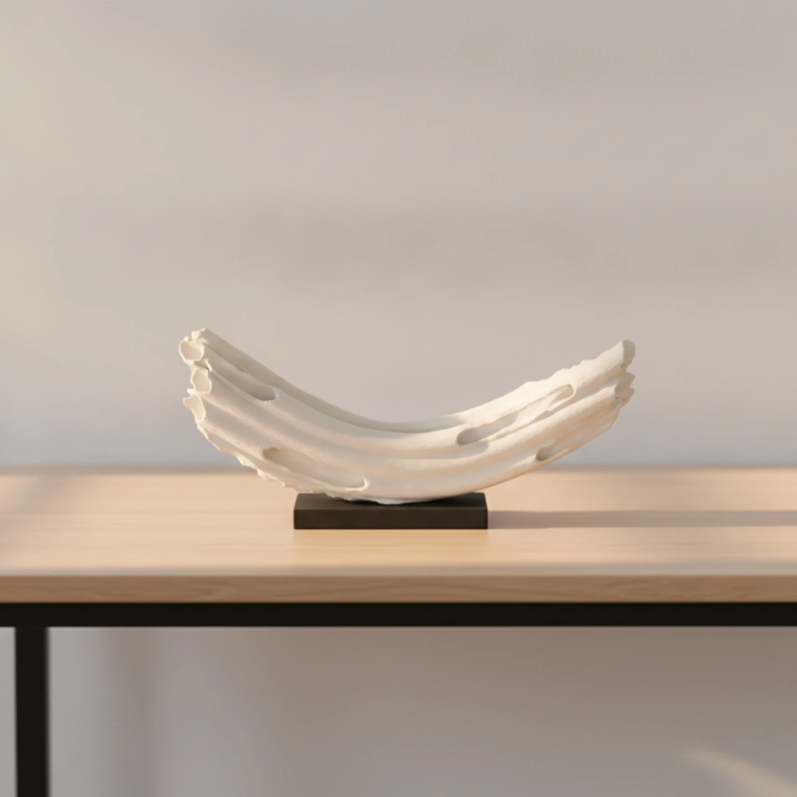 Arched Sculpture with Base Modern Tabletop Sculpture Figurine Minimalist Decor Sleek for Interior Designers, Living Room, Office