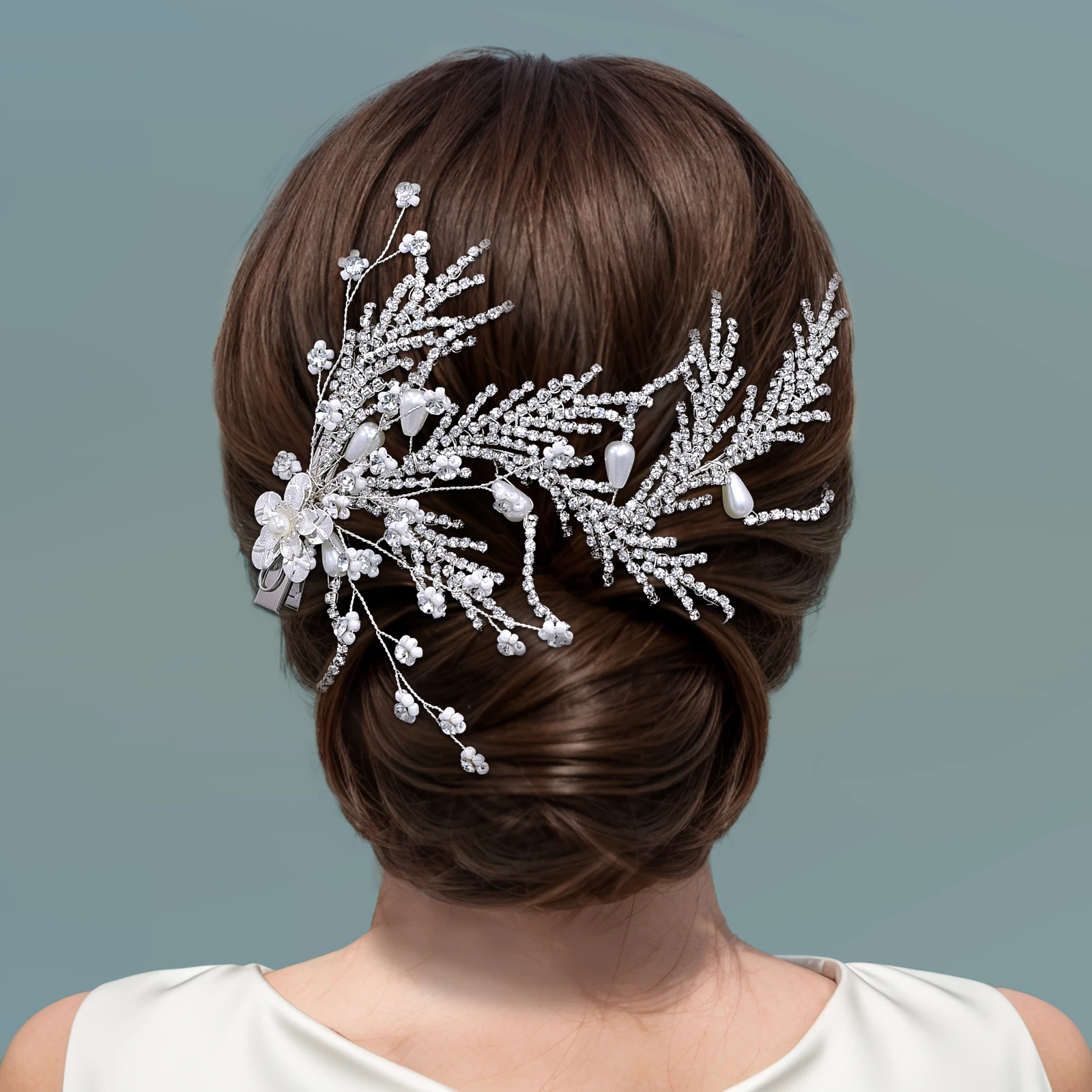 Fashion Headwear for Wedding Accessories Party Beauty Pageants Luxurious Bridal Haircomb Charming Alloy Flower Hair Pins HP728