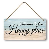 Welcome To Our Happy Place Sign House Door Wall Decor Welcome Signs For Front Door Home Sweet Home Door Wood Welcome Personalize