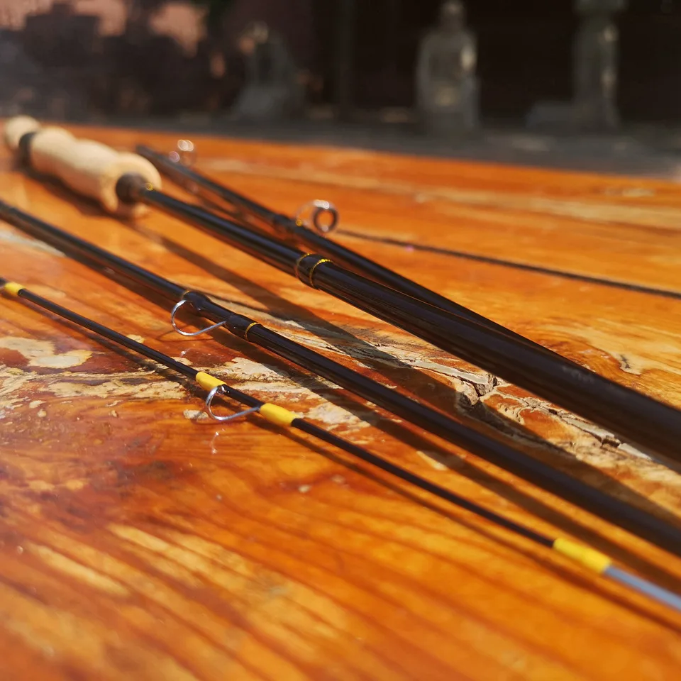 Section Carbon Fiber Fly Fishing Rod Fast Action M To Cm Collapsed view 5