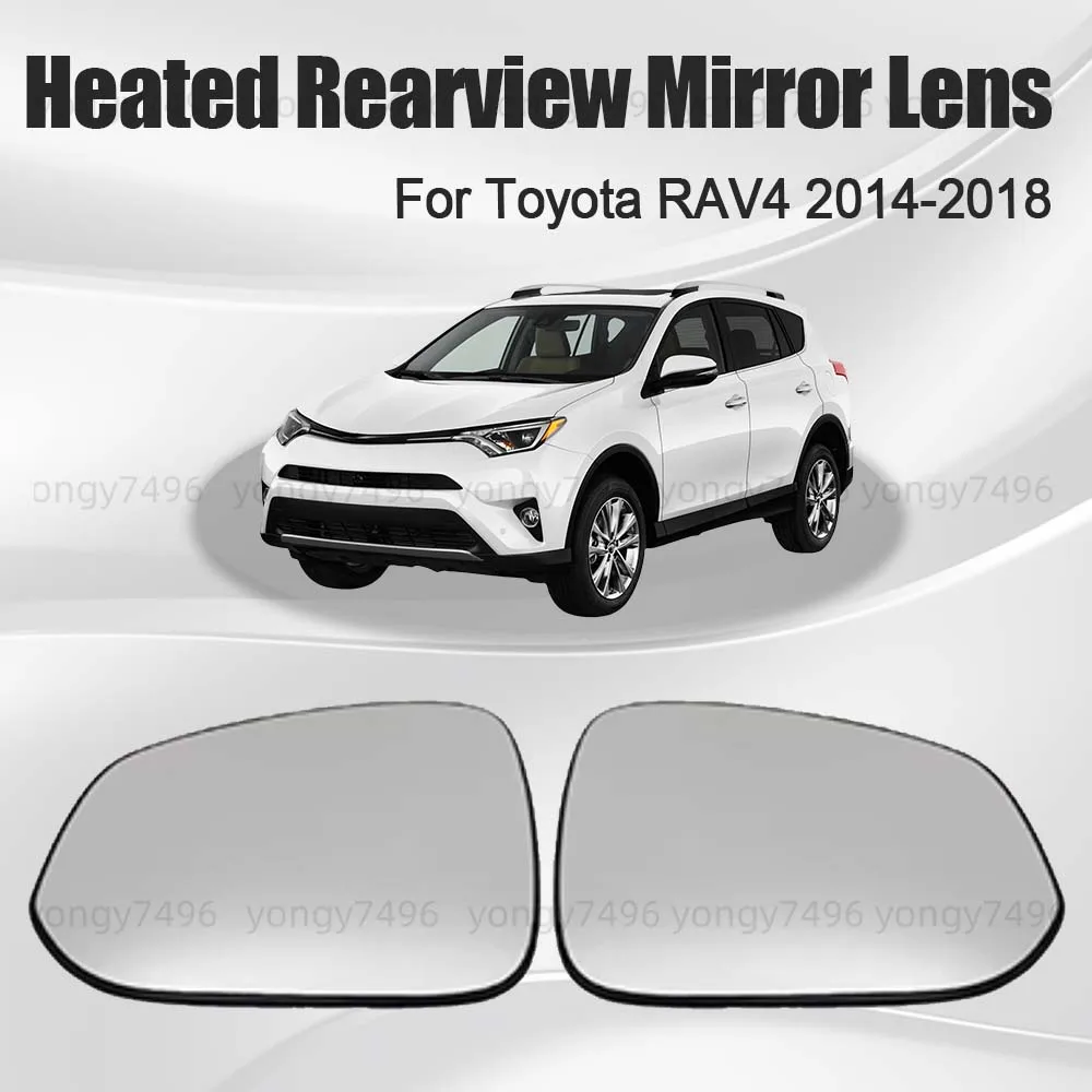 

Car Wide Angle Heated Rearview Mirror Lens For Toyota RAV4 2014 2015 2016 2017 2018 Car Rearview Accessories Upgrade