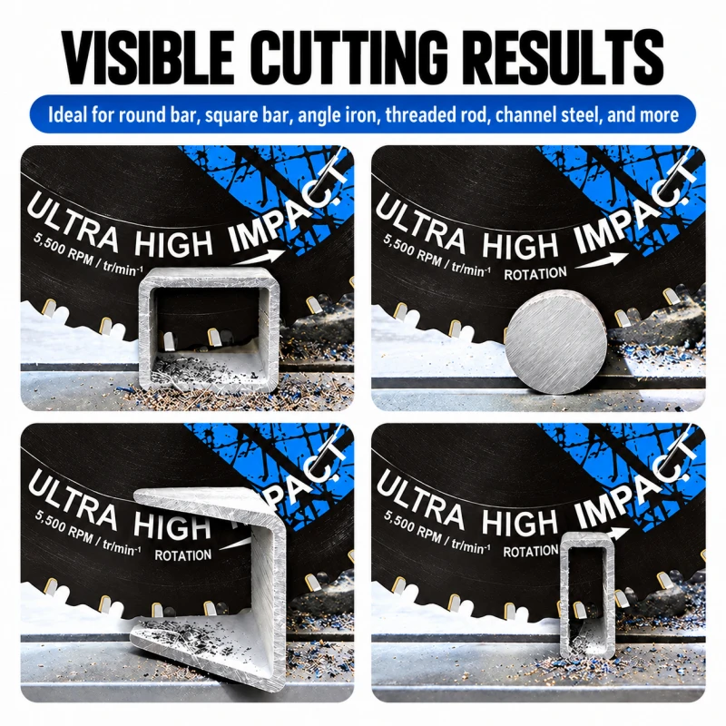 10-Piece 10-Inch Metal Cold Cutting Saw Blade for Steel, Iron & Construction Rebar