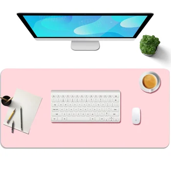 Pu כרית שולחן עור עם בסיס זמש, רב-צבע כרית עכבר ללא להחליק, שולחן כתיבה עמיד למים, מגינים שולחן עבודה גדול