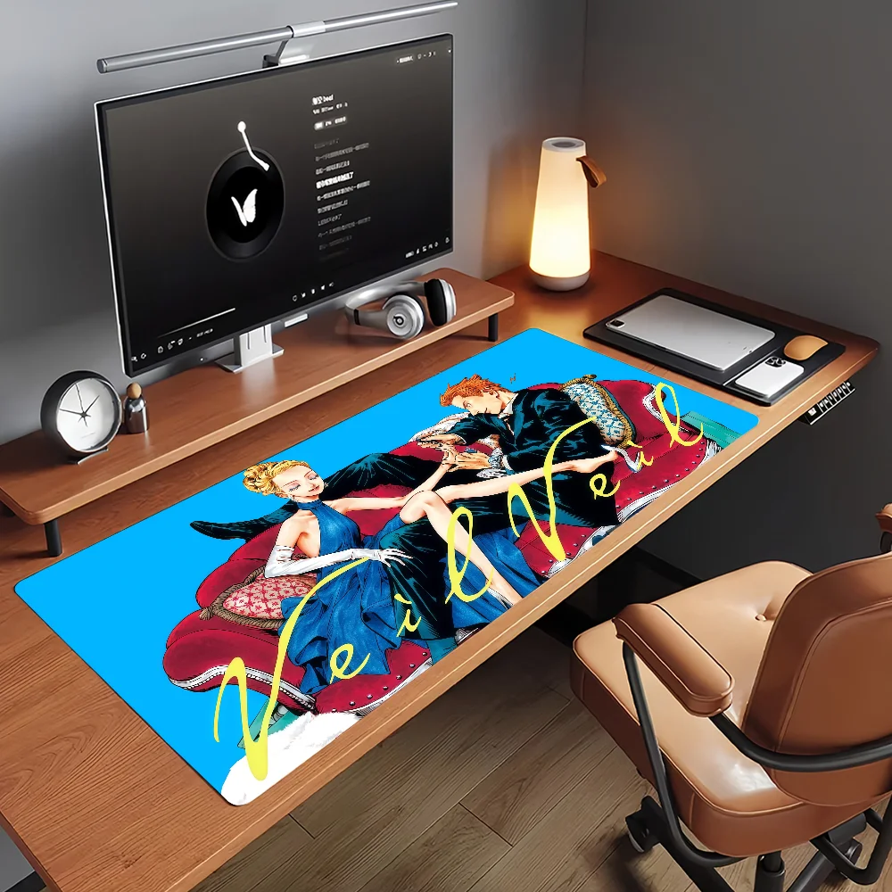 Manga Veil Romantic K-Kotteri Mouse Pad Non-slip Rubber Gamer Balance Computer Mat Decoracion Deskmat Laptop Office Large