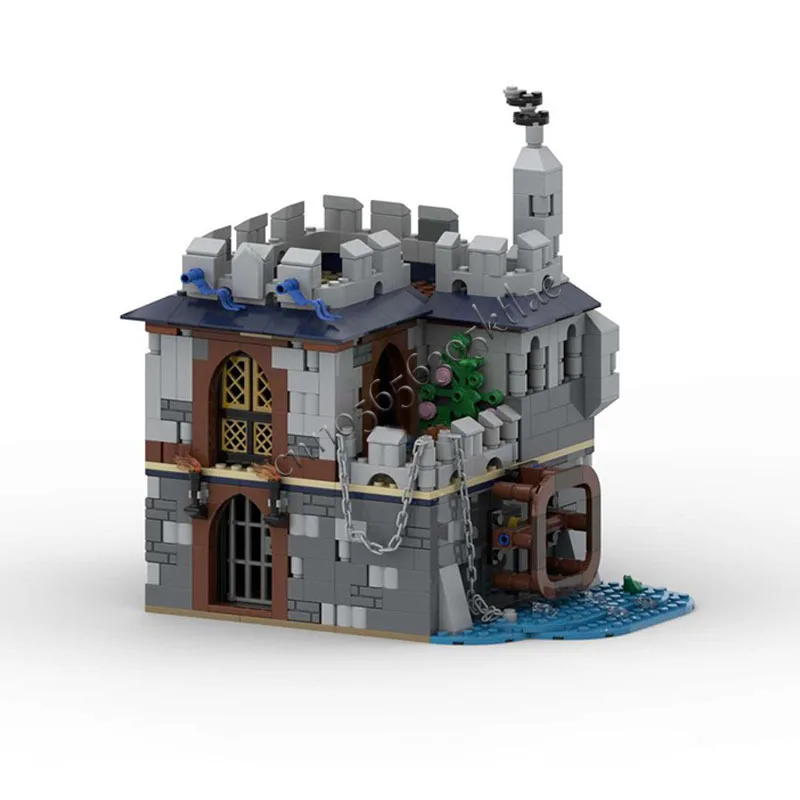 717PCS Customized MOC-31120 Medieval Architecture Watermill Model Building DIY Block Innovative Bricks Assembly Toy Holiday Gift