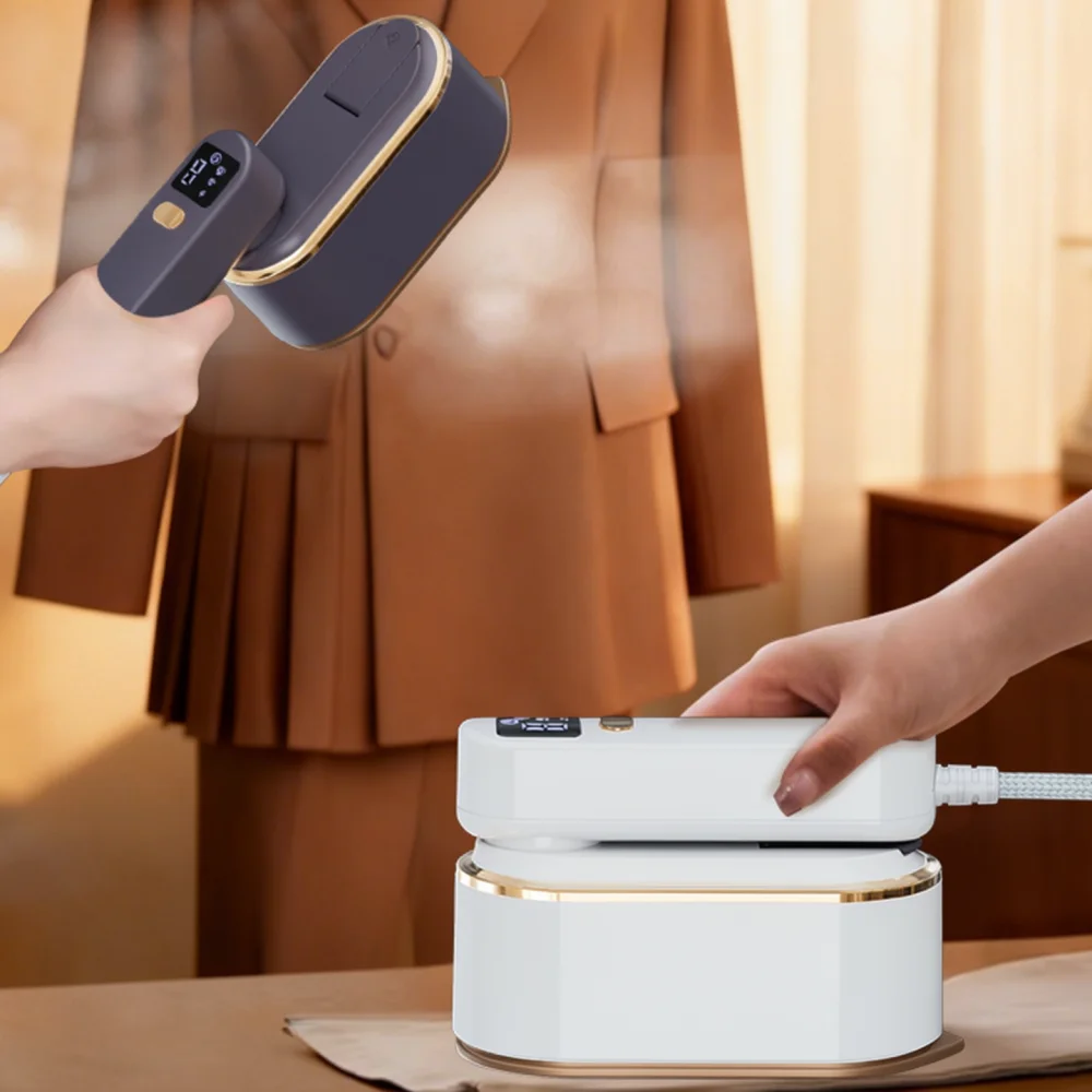 Mini Steam Iron Portable Handheld Garment Steamer Ceramic Baseplate Quick Heating Fabric Wrinkle Remover For Daily Use