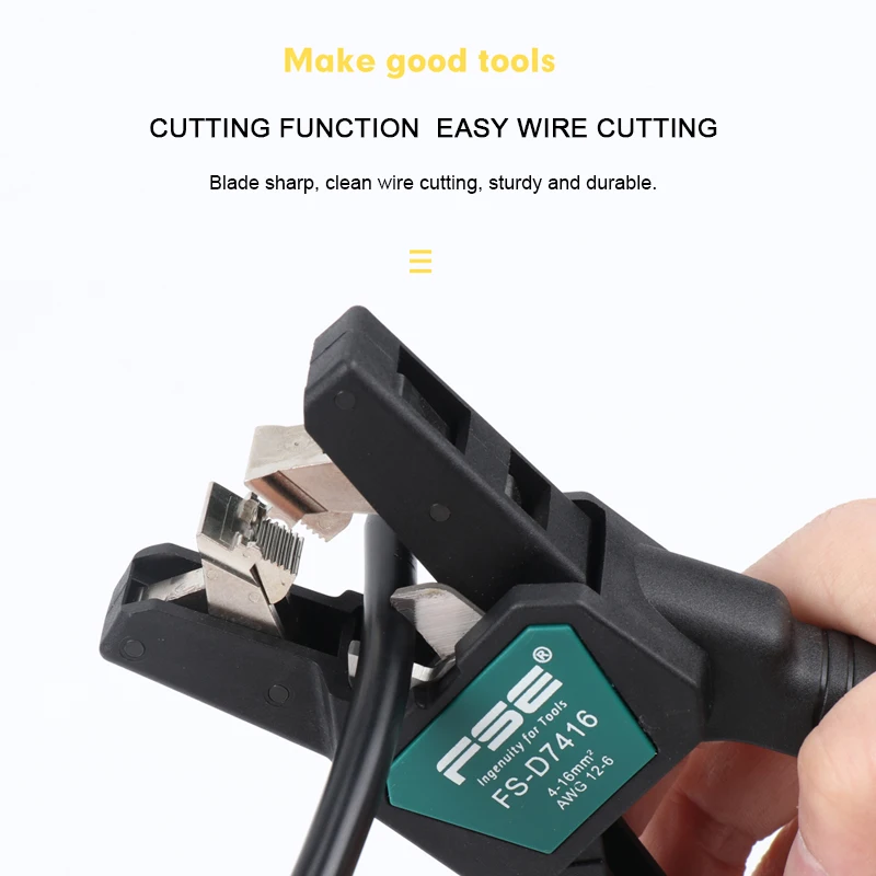 D7026/7416 Cable Stripping Tool Electrician Professional Automatic Wire Stripping Pliers with Line Cutting Middle Stripping Magi
