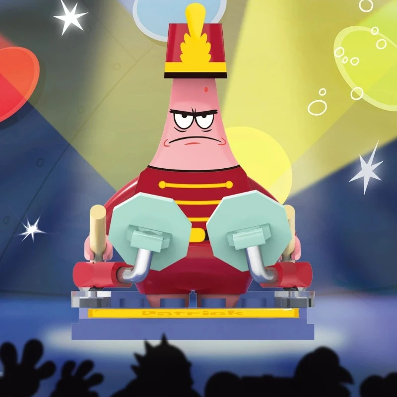 Senbao blocos de construção bob esponja calças quadradas clássico anime personagens mão montado brinquedos ornamentos presentes de aniversário das mulheres dos homens