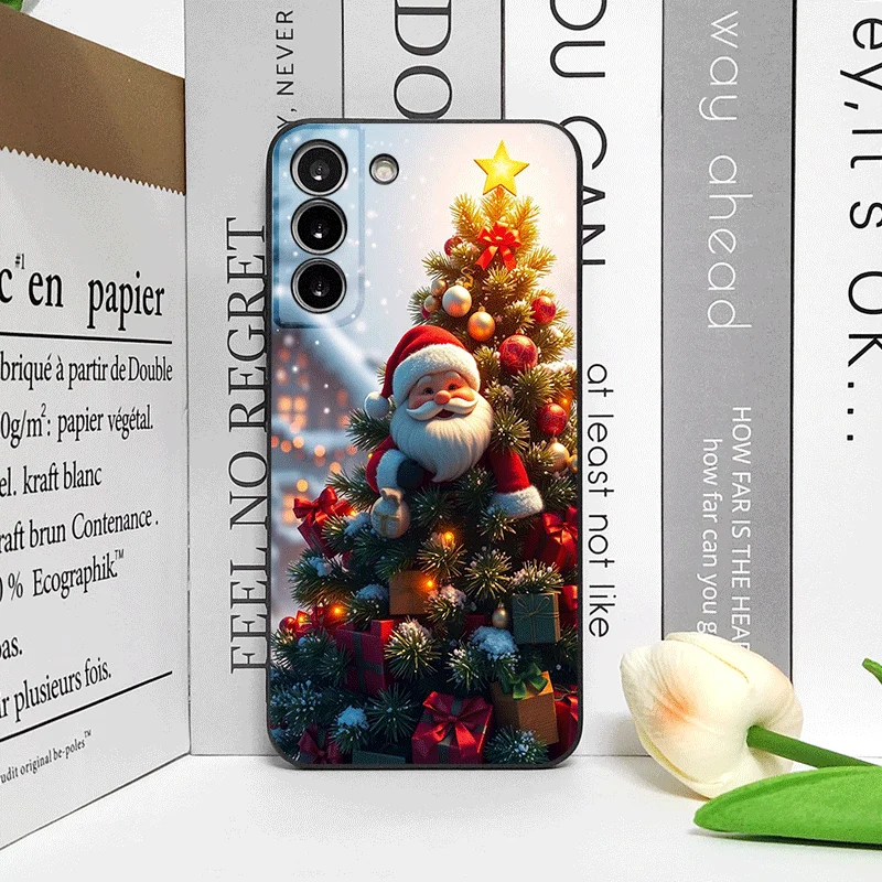 Funda de teléfono con temática navideña de dibujos animados para Honor Huawei 200 Lite 100 400 PRO 80 90 70 X9 X8 Magic 7 6 Lite 5 Pro