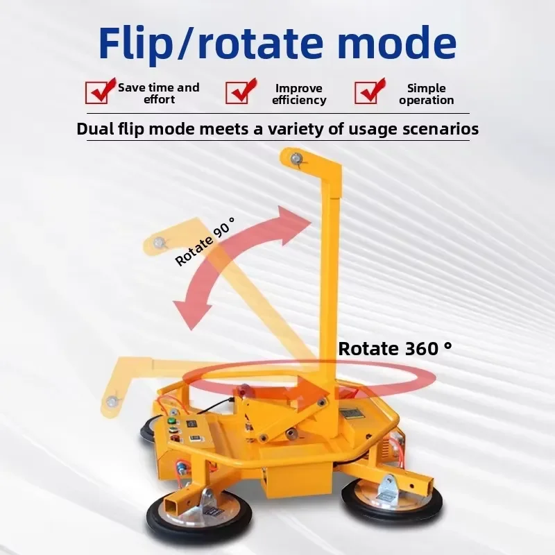 New CE Certified Battery Operated Manual Rotary Glass Installation Vacuum Pump 8 Suction Cups 800kg Load Capacity JS Brand 1
