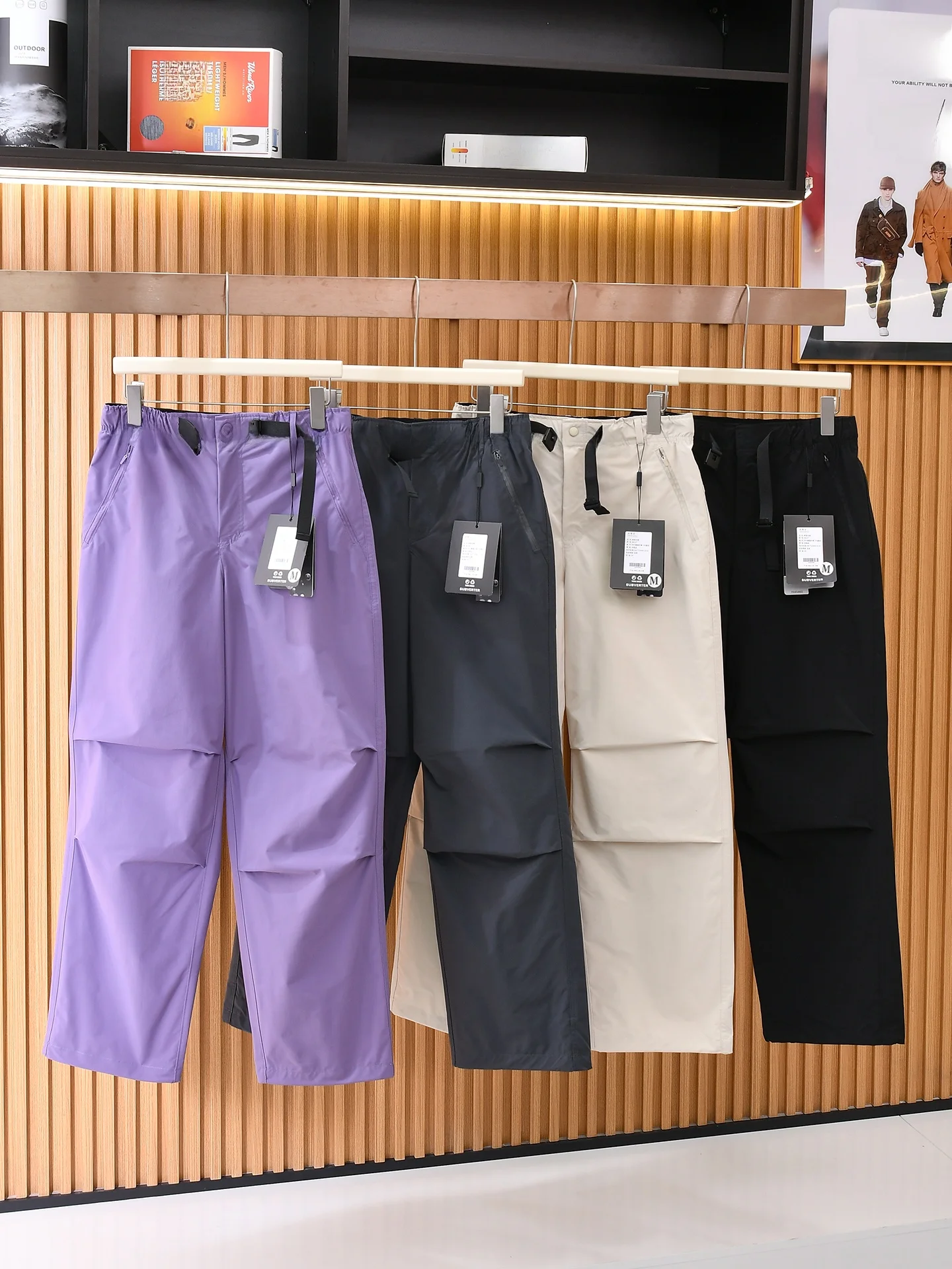 

Outdoor Casual Hiking Sports Soldier Pants Men's Spring Season Straight Leg Zipper mid Waist Polyester Fiber Windproof