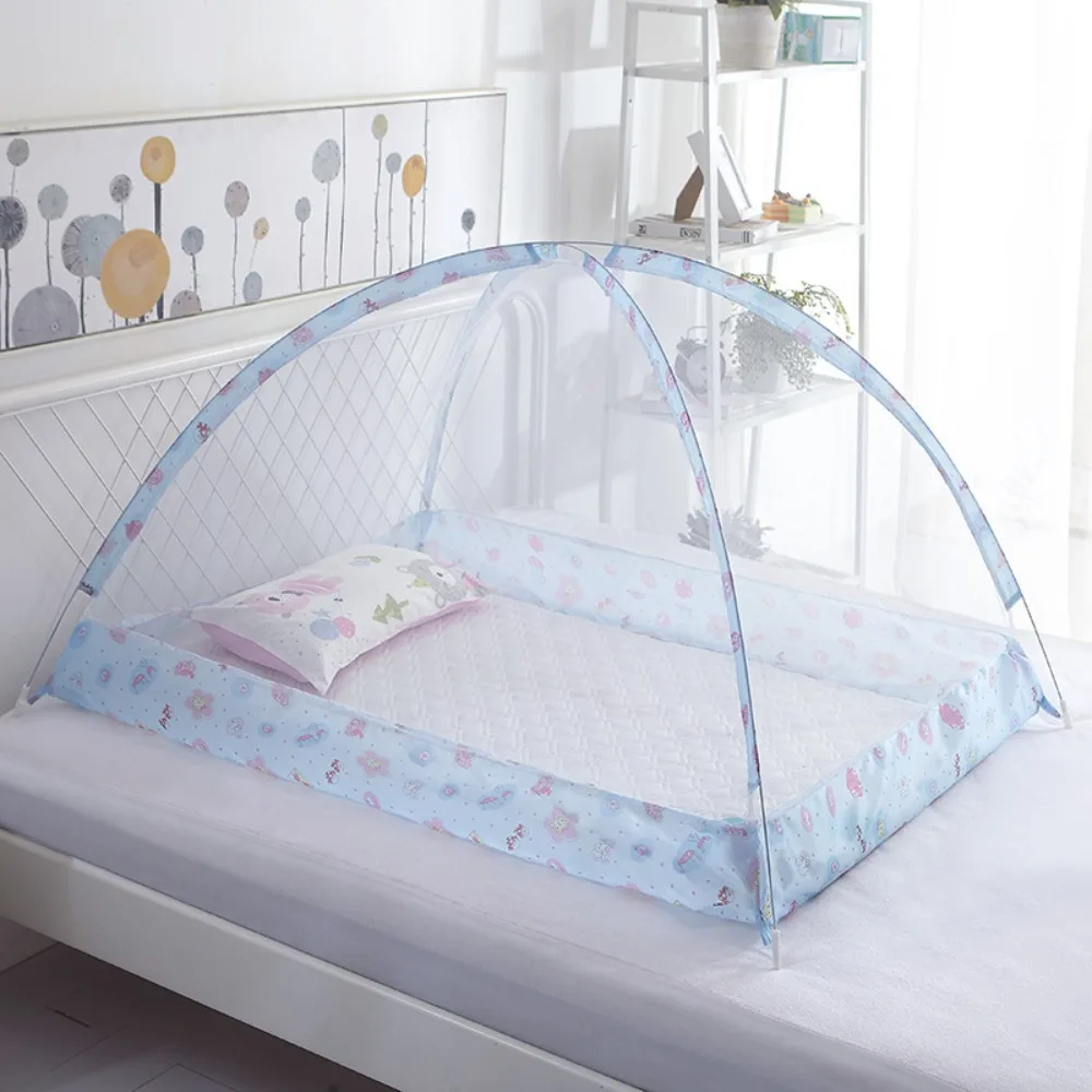 Foldable No Bottom Kids Mosquito Net Easy Setup Baby Bed Canopy