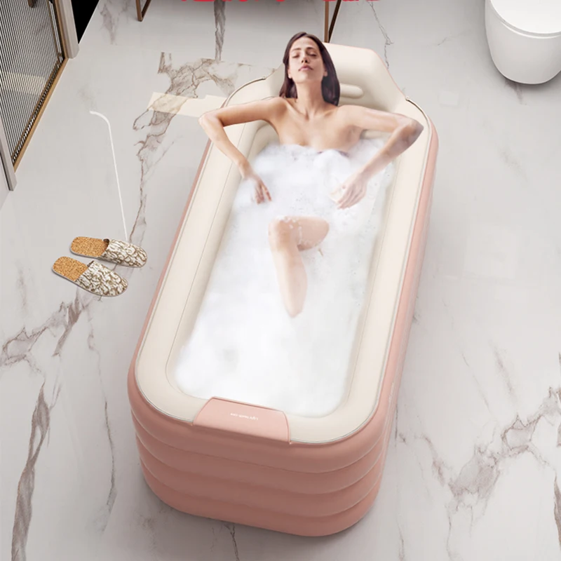 Adult Portable Bathtub Folding Body Sauna Shower Steam Inflatable Whirlpool Bathtub Simple Baignoire Bathroom Supplies YX50FB