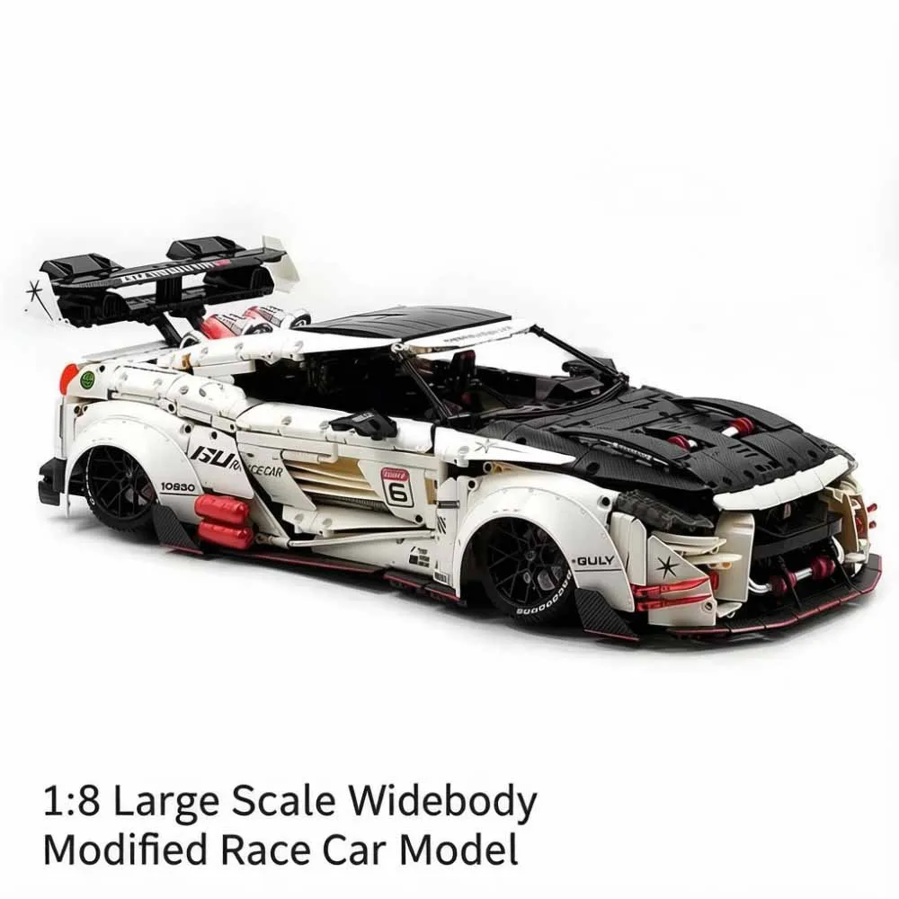 Technical Widebody Modified Supercar Building Blocks Racing Sports Car MOC Techinic Model Assembly Display Gift  Adults 3939Pcs