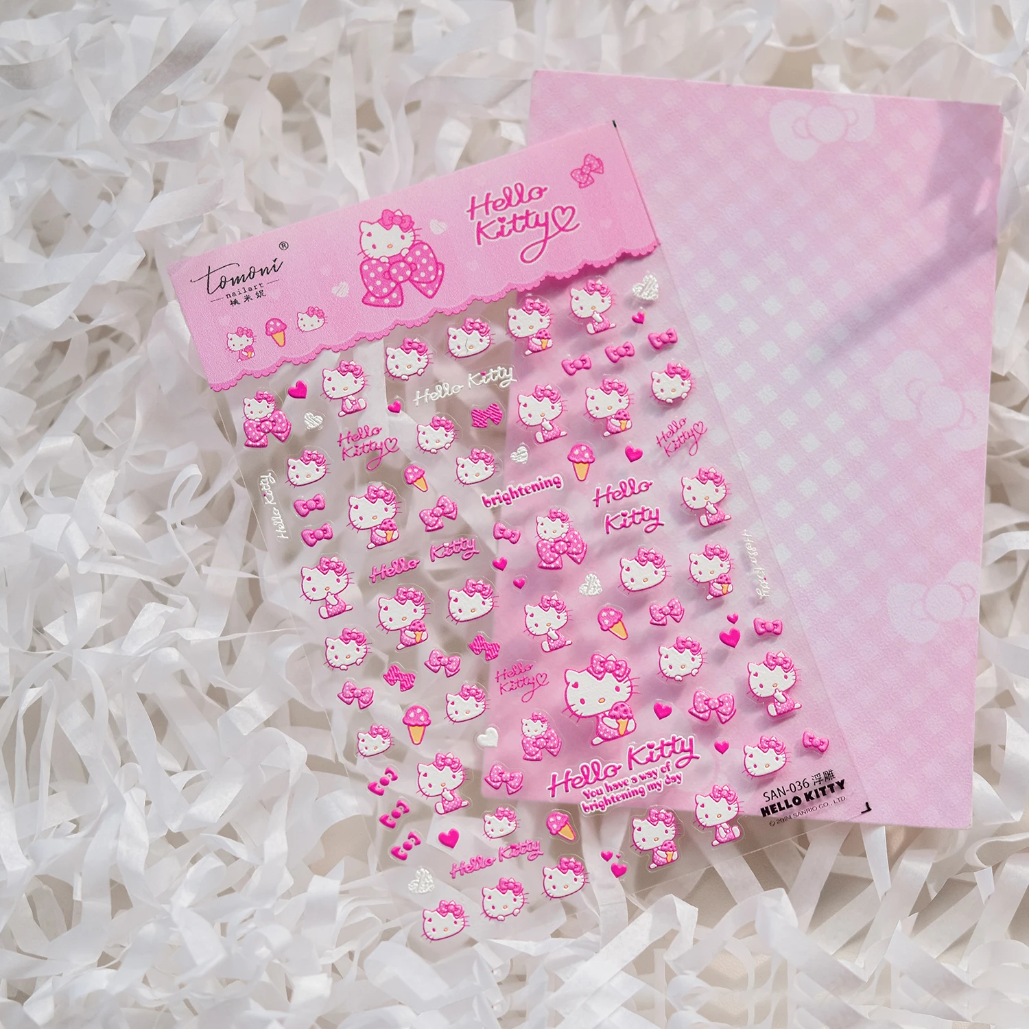 5D Cinnamoroll Hello Kitty Nagelaufkleber Selbstklebende Sanrio Nagelkunst-Accessoires Cartoon-Figuren Langlebige Nagelteile
