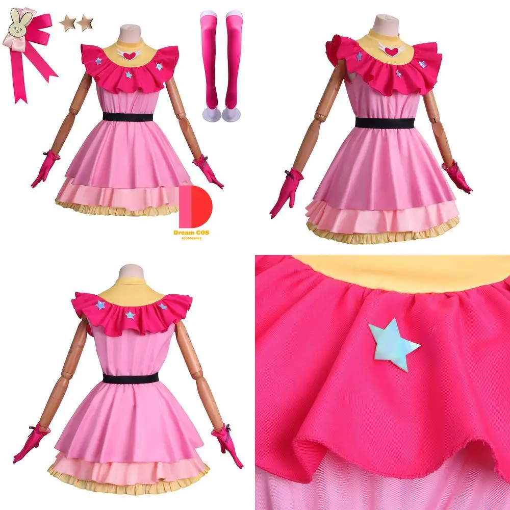 

Popular Oshi No Ko Cosplay Costume Anime Ai Hoshino Cute Pink Dress Set Role Play for Adults Kids Comic Con Halloween Party