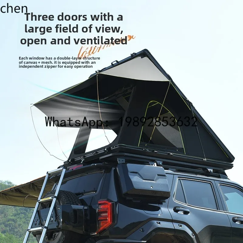 

roof tent aluminum alloy triangular folding tent car tent hydraulic automatic opening ultra-thin car camping