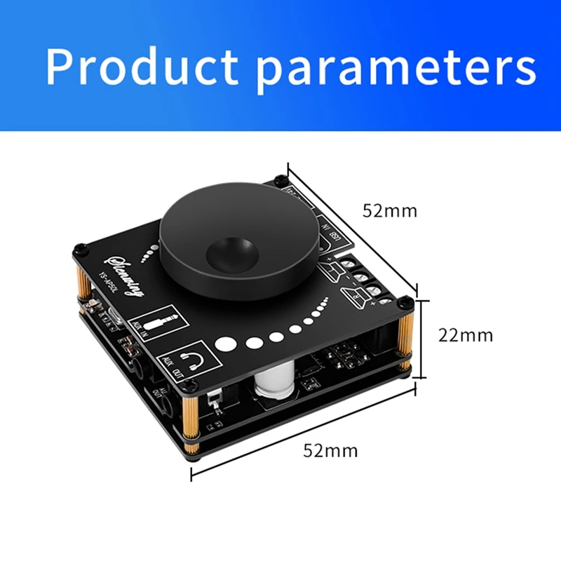 YS-AP50L Digital Bluetooth Amplifier Board Mini Version 50W+50W HIFI High-Power BT5.1 Two-Channel Stereo Speaker Module