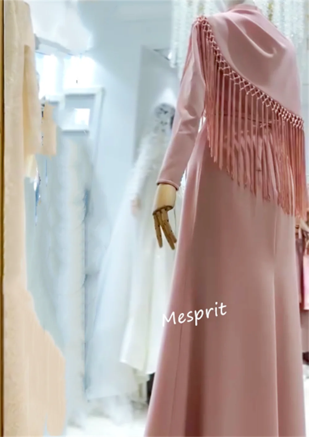 ที่กําหนดเอง JERSEY พู่คอ A-Line MIDI ชุด Bespoke โอกาส CLASSIC Elegant Simple ชุดราตรีอย่างเป็นทางการ FBسات
