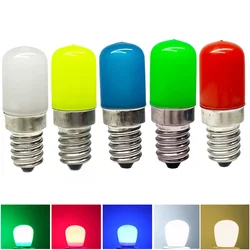 1Pcs Colorful T18 Mini E14 E12 LED Bulb Refrigerator Light 2W Red Green Blue Yellow Cold/Warm White Lamp AC 85-265V For Freezer