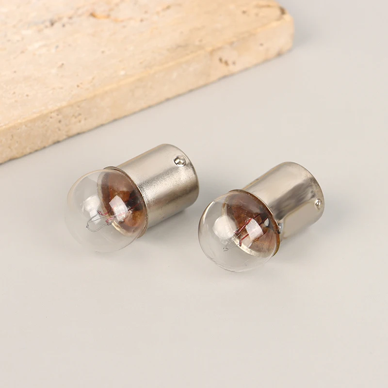 Minibombilla B15 de doble contacto para luces indicadoras, luz de advertencia, intermitentes laterales, lámpara automática, 12V, 24V, 1 unidad