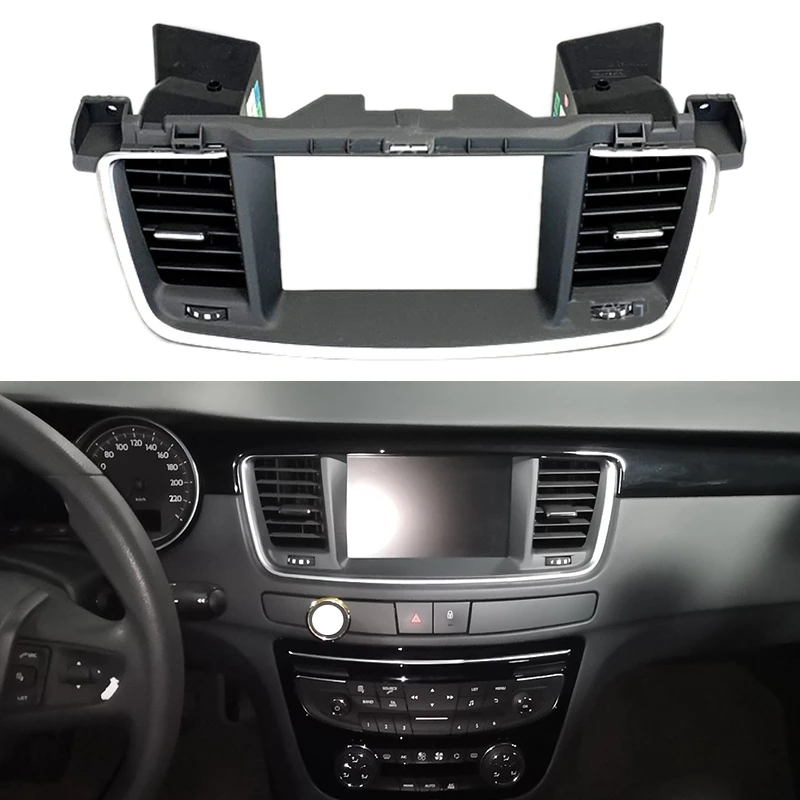 Uscita aria cruscotto auto Console centrale presa aria condizionata per Peugeot 508