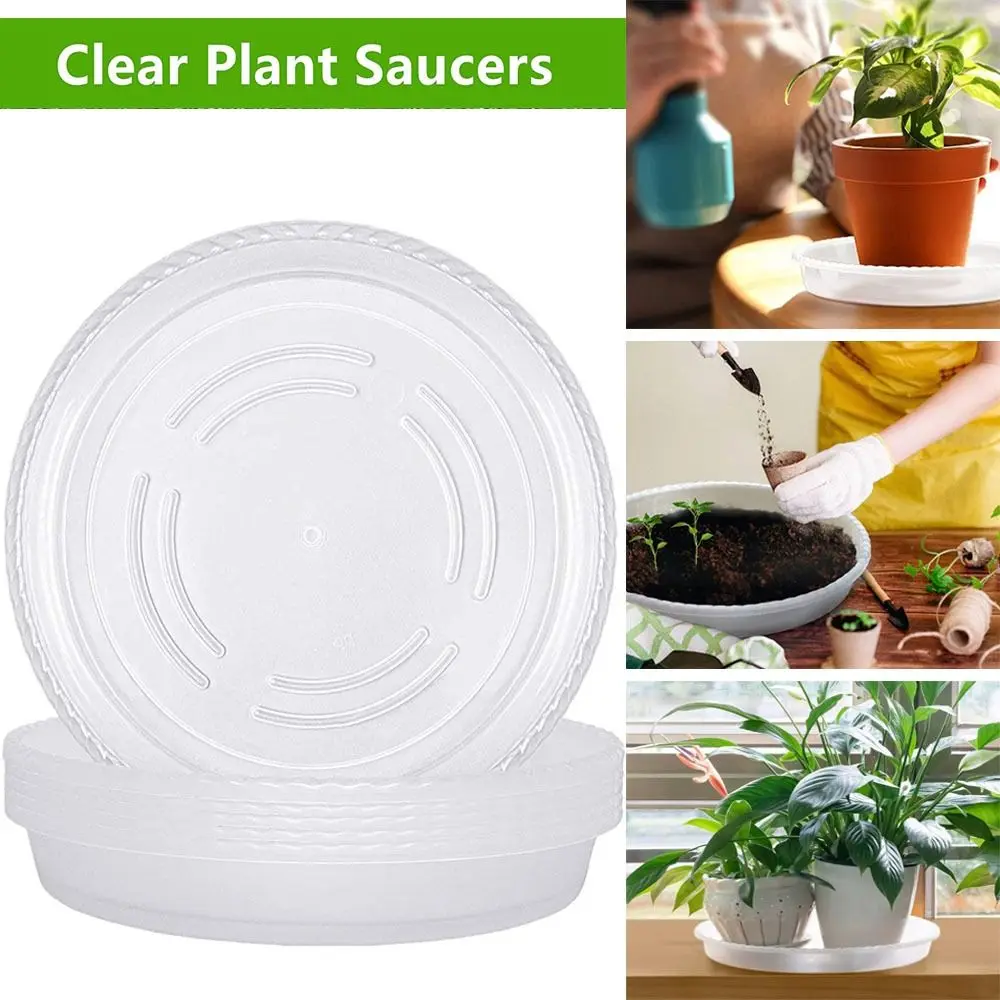 صينية وعاء نباتات بلاستيكية عالية الجودة، صواني تنقيط متينة وواضحة، صينية زهور قوية للنباتات الداخلية والخارجية