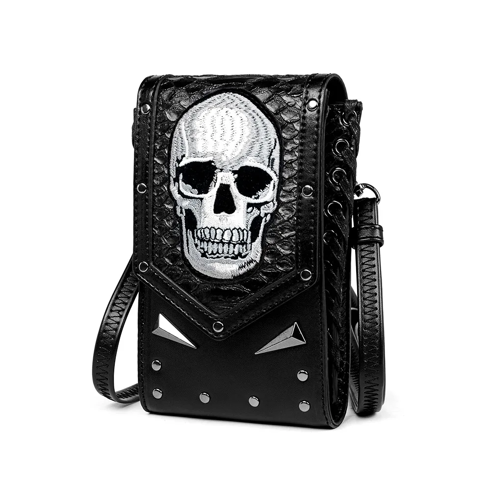 Punk Rock Stil weibliche Steampunk Motorrad Single Shoulder Umhängetasche Frauen Handy Taille Packs Tasche trend iges Accessoire