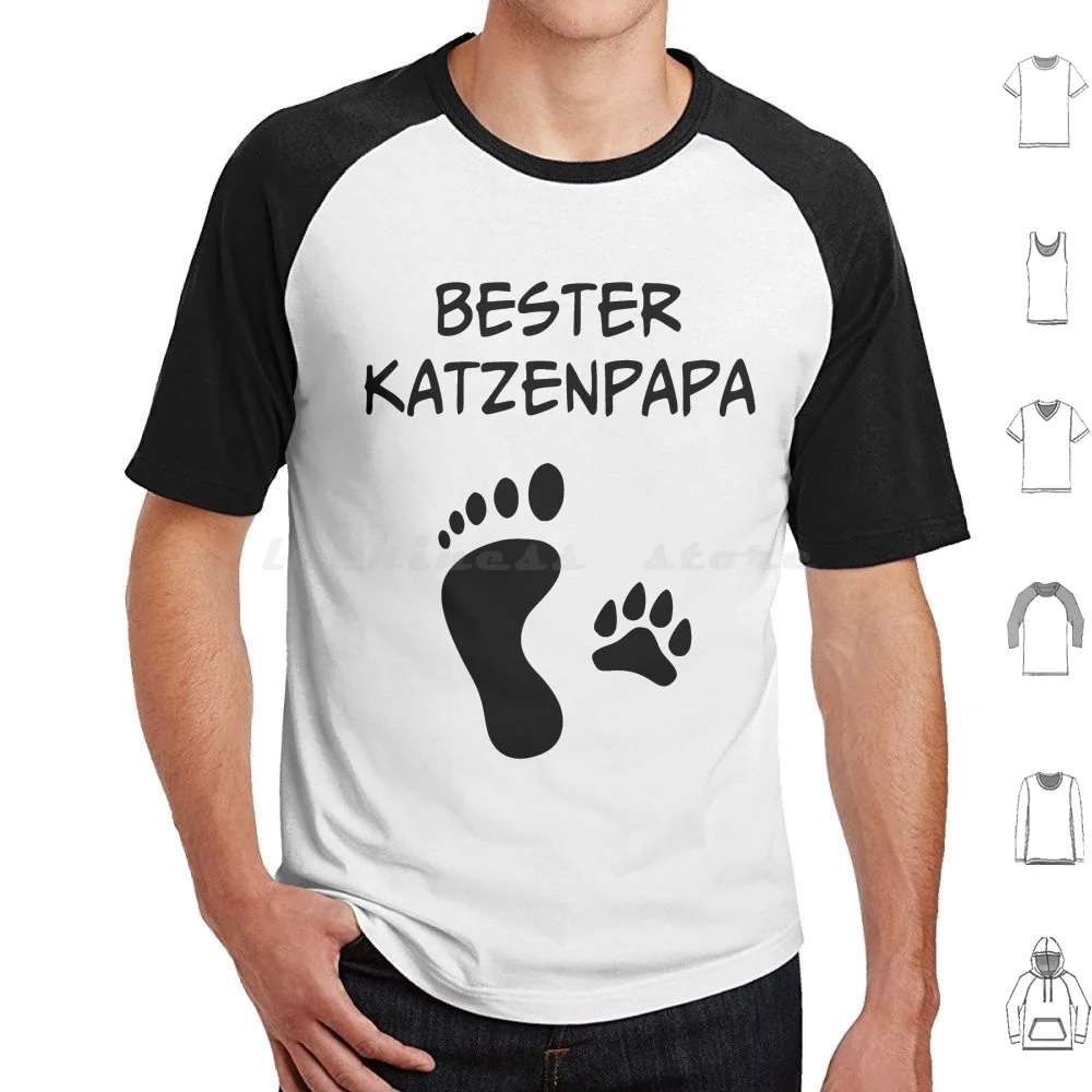 Best Cat Dad Gift Fathers , Bester Katzenpapa T Shirt Big Size 100% Cotton Best Cat Dad Fathers Bester Katzenpapa For Dad Dad